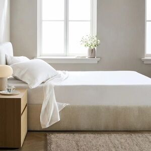 QUINCE European Linen Flat Sheet King White 5725